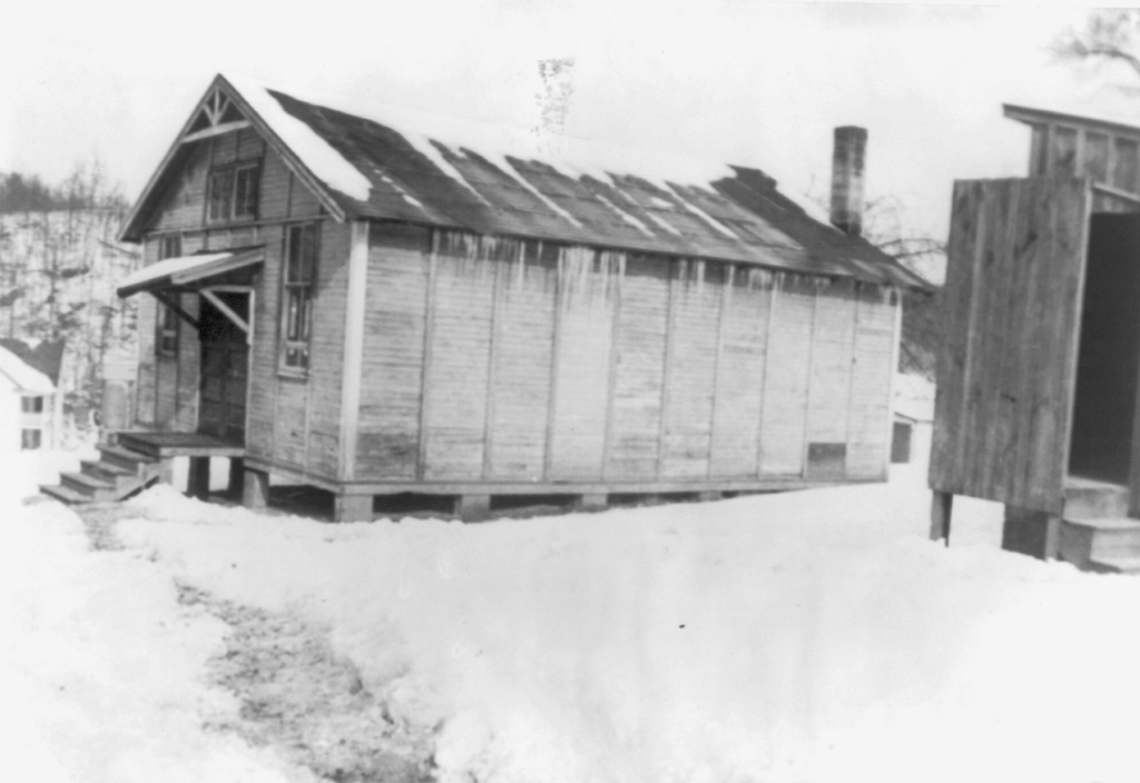 One room, single story wooden schoolhouse for African American children, Halifax County 