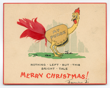 Christmas card from the era of the Great Depression