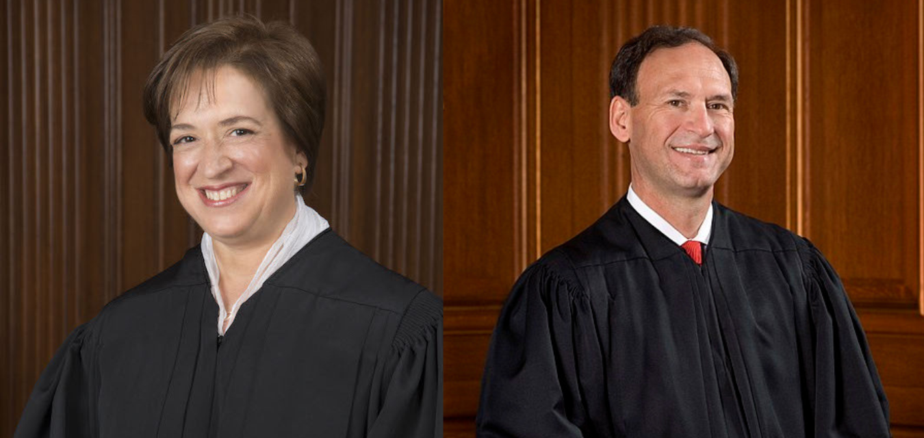 Associate Justice Elena Kagan (left) and Associate Justice Samuel Alito (Right)