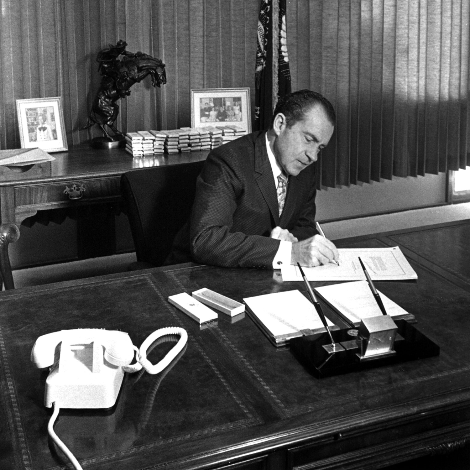 President Nixon signs the National Environmental Policy Act (NEPA) on January 1, 1970.