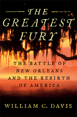 The Greatest Fury book cover showing outline of a moss covered tree and orange sunset