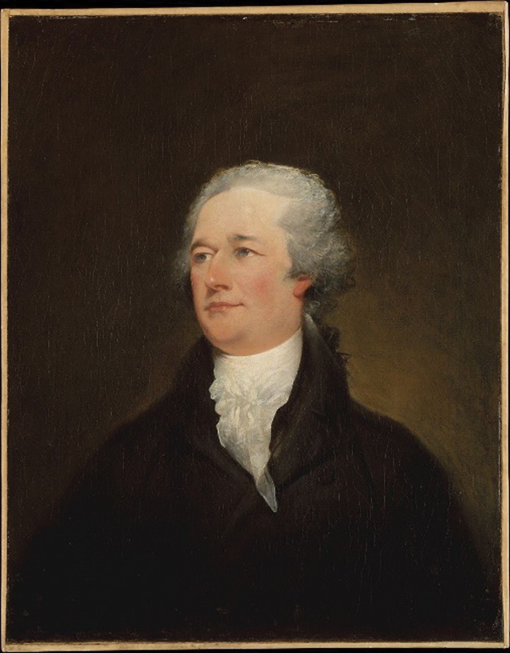 Alexander Hamilton by John Trumbull, 1804-06, oil on canvas. Located at the Metropolitan Museum of Art. 