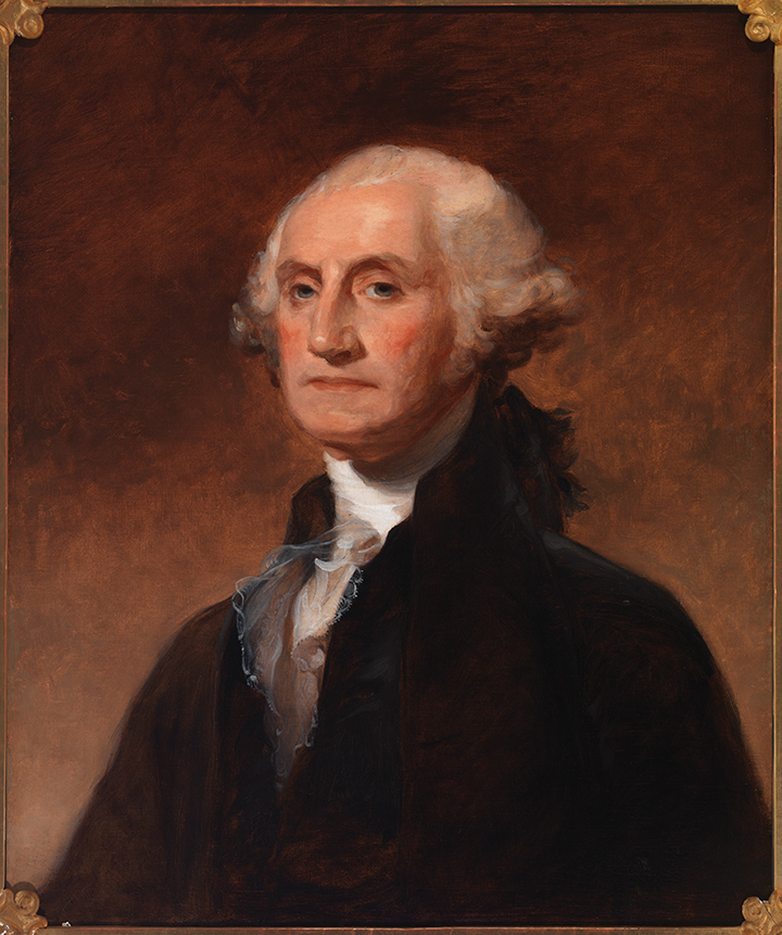 George Washington by Thomas Sully after Gilbert Stuart, 1856, copy of the 1796 original, oil on canvas. Gift of Jaquelin Plummer Taylor.
