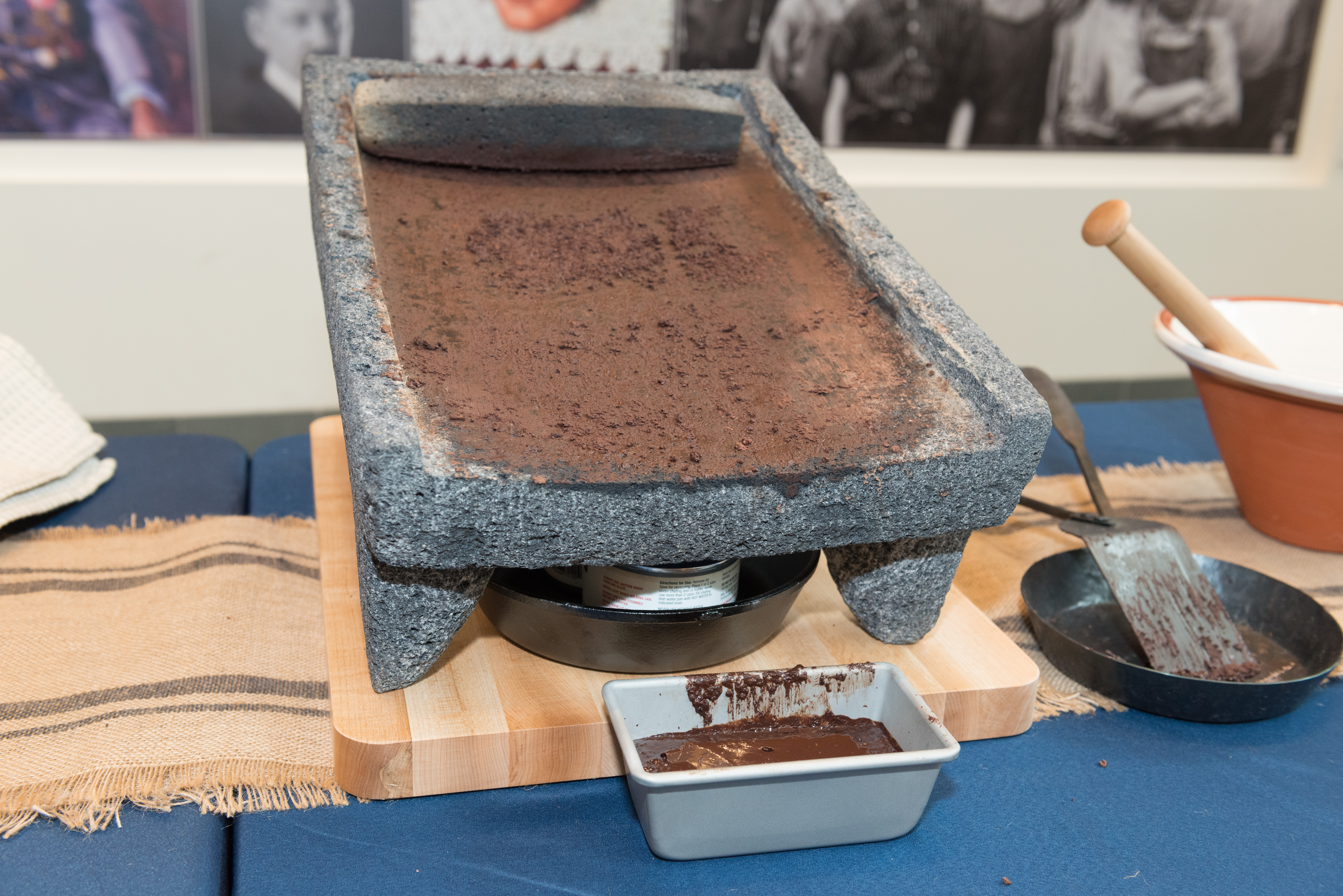Historic chocolate-making tools.