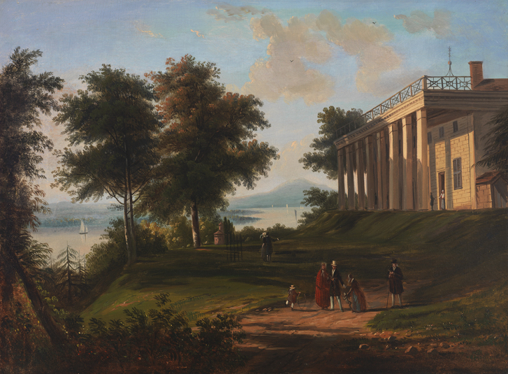 Coastal Plain (Tidewater) - "Washington's House — Mount Vernon" by Victor De Grailly, about 1845