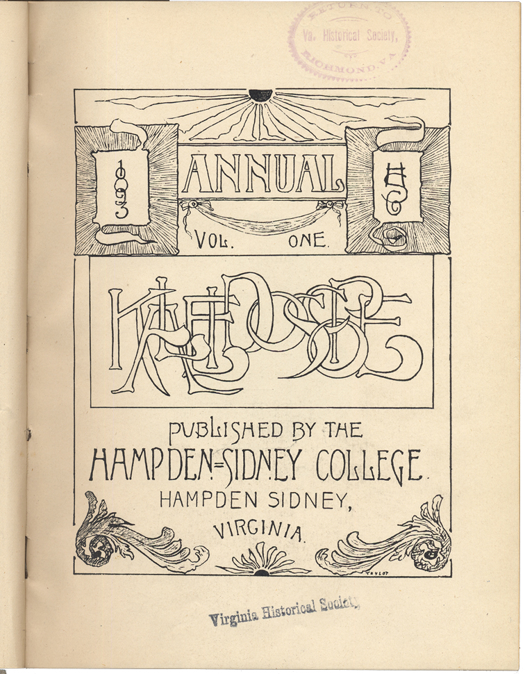 VHE_Yearbooks_LD2101.H65k.1893.TitlePage.jpg