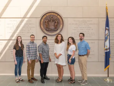 Interns Six college students pose at the VMHC