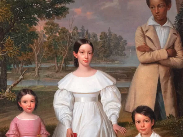 A colonial portrait of 4 children