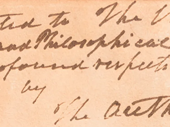 John Marshall’s inscription inside The Life of George Washington book