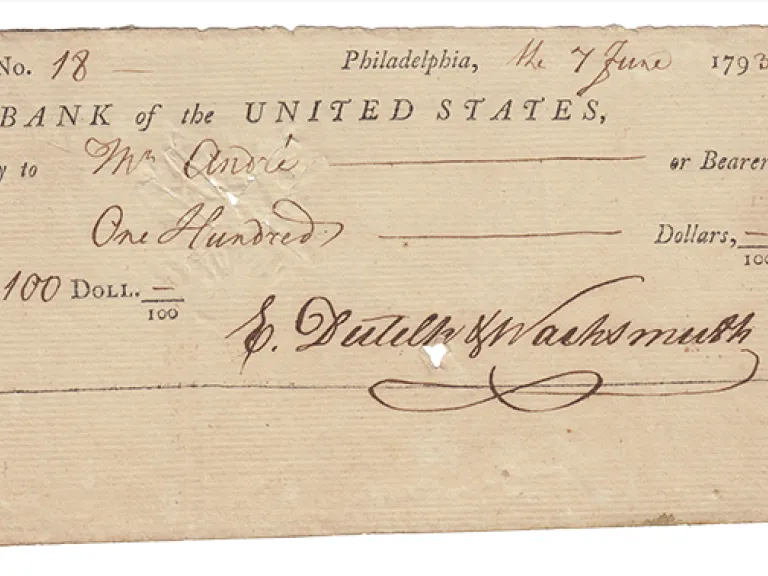 Note issued by the National Bank in 1793