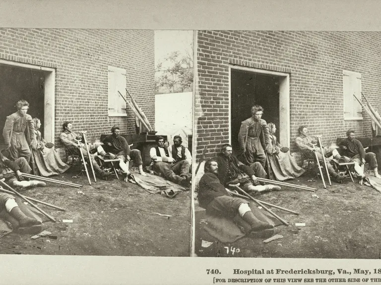 Stereocard,“Hospital at Fredericksburg, Va., May, 1864”