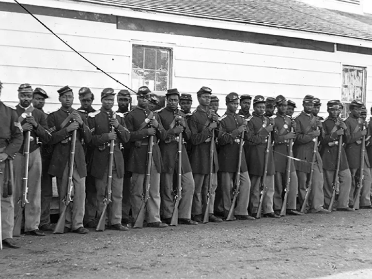 Photograph of Company E 4th U.S. Colored Infantry