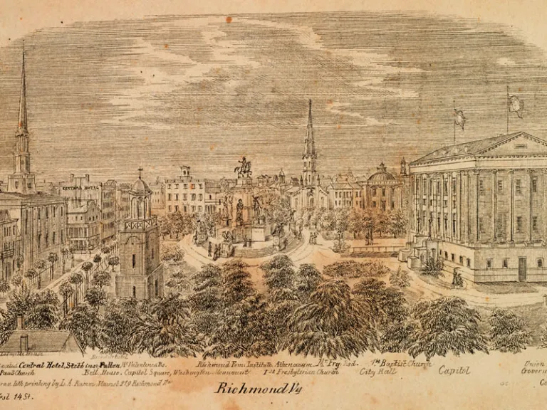 Letterhead engraving, c. 1860, of Richmond, Va., by Louis A. Ramm Letterhead engraving, c. 1860, of Richmond, Va., by Louis A. Ramm