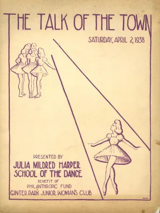 1938 Program for Julia Mildred Harper Marston School of the Dance presents Talk of the Town