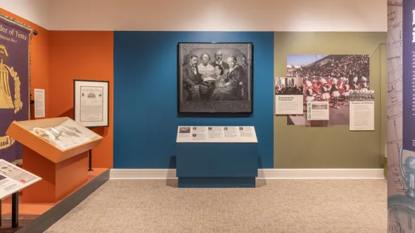 A photograph of the Partners in History exhibiton.