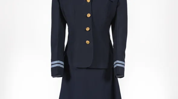 A photograph of Nancy Bailey's WAVES uniform