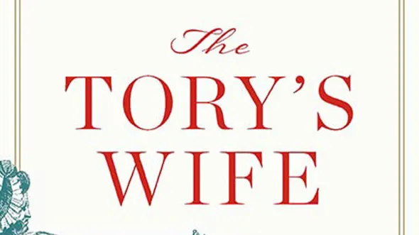 Red text on beige background reads The Tory's Wife