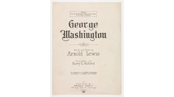 Sheet music for "George Washington" by Arnold Lewis