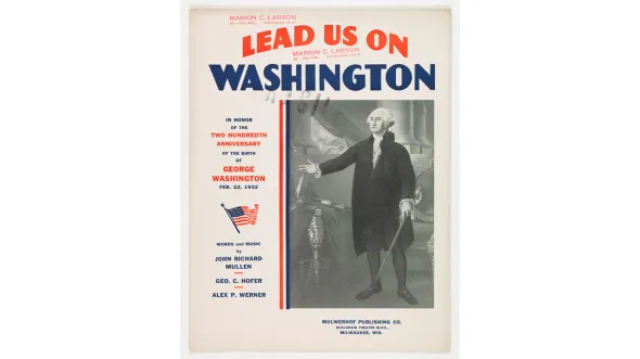 Sheet music for "Lead Us On, Washington"