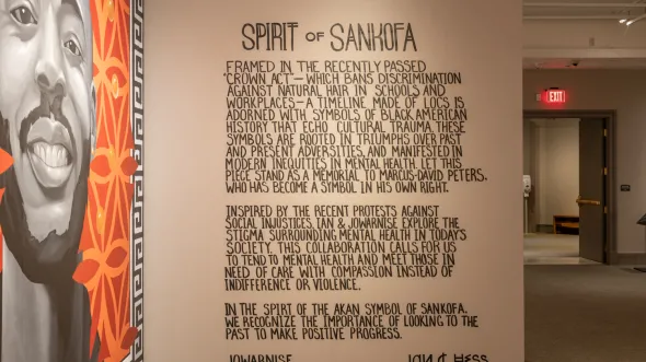 The artists Jowarnise Caston and Ian Hess reflect on their mural, Spirit of Sankofa