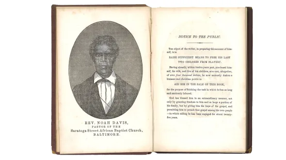 A Narrative of the Life of Rev. Noah Davis : A Colored Man / written by himself, at the age of fifty-four (Call Number BX6495.D28 A3)