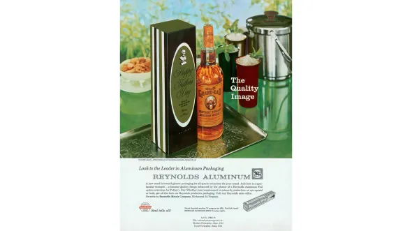 Old Grand-Dad Kentucky Straight Bourbon Whiskey, Reynolds Metals Company advertisement - 1962