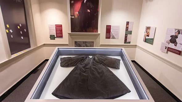 John Marshall’s robe on display at the John Marshall House. Photo courtesy of Parker Michels-Boyce 