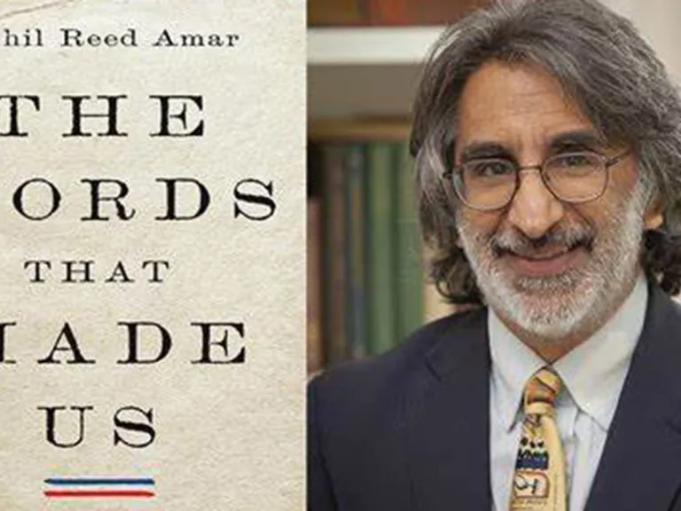 Photo of Akhil Reed Amar and book cover for: The Words That Made Us