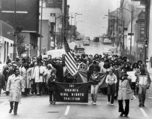 Civil Rights march, Richmond, January 1981