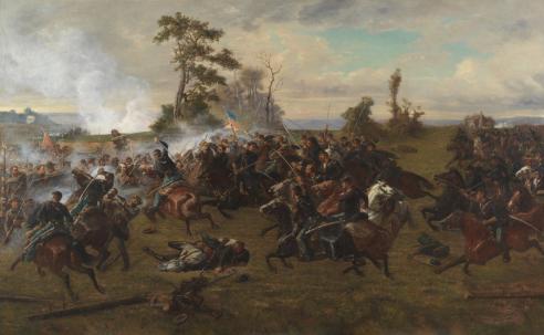 The Battle of Five Forks by Paul Dominique Philippoteaux (1846–1923).